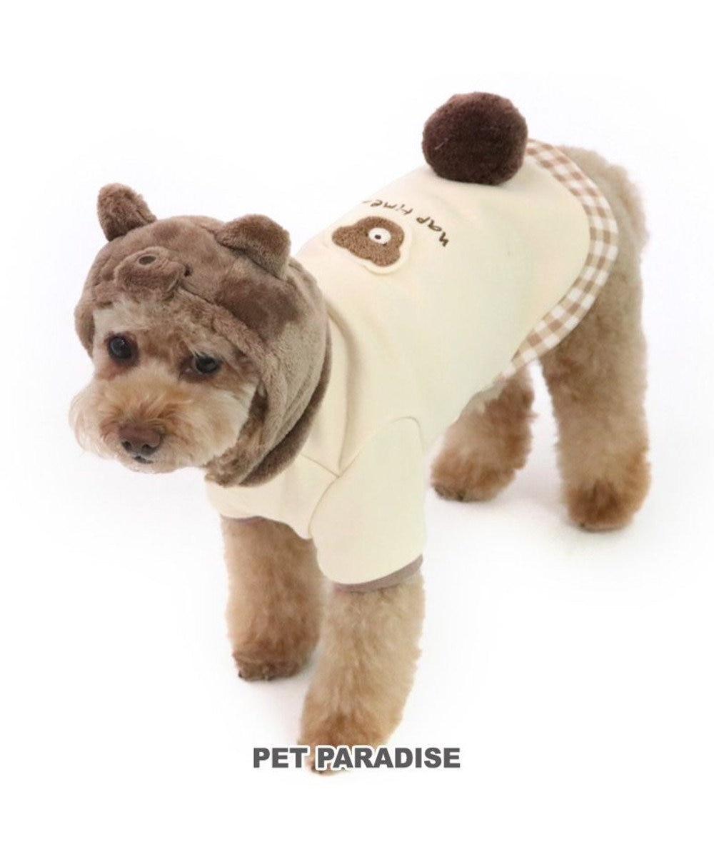 PET PARADISE 犬 服 パーカー 【小型犬】 くま 白~オフホワイト