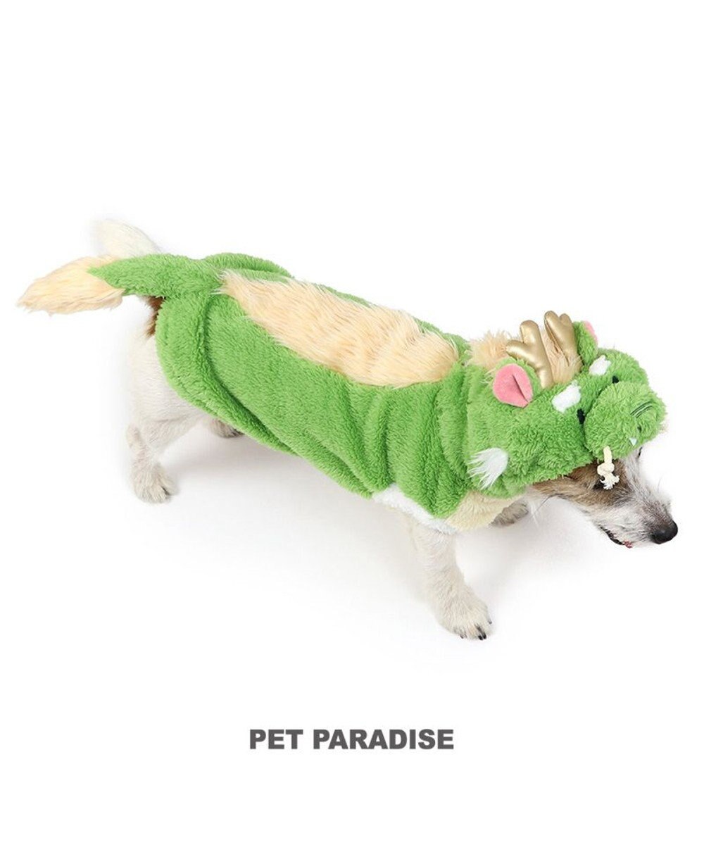 ペットパラダイス なりきりパーカー 辰 小型犬, 黄緑, ４Ｓ
