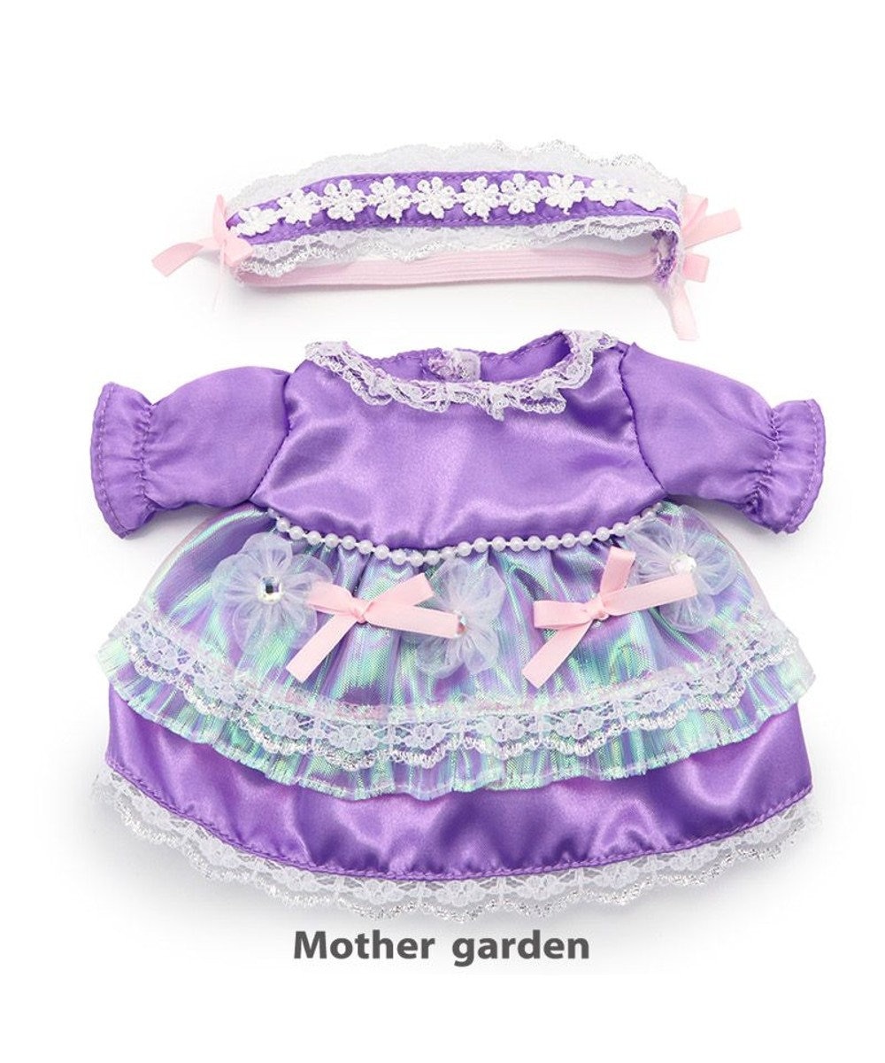 Mother garden マザーガーデン うさももドール プチマスコット Ｓサイズ 用 着せ替えお洋服  《プチプリズムドレス》 パーティードレス 着せ替えごっこ きせかえ お人形 知育玩具 女の子 着せ替え 誕生日プレゼント ごっこ遊び 服 紫