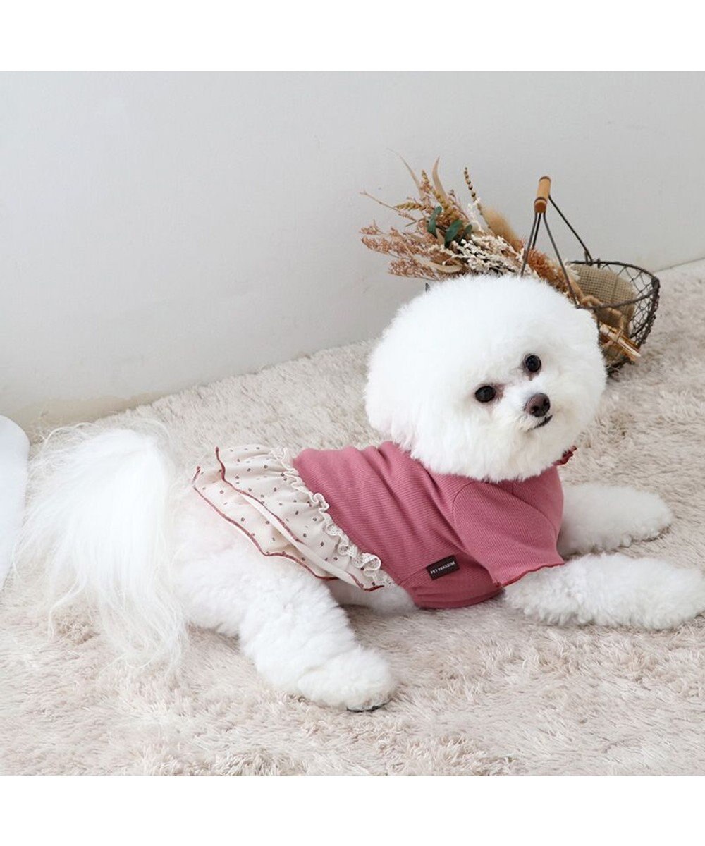 PET PARADISE ペットパラダイス ペティヒート プレミアム  ワンピース 《花ボタン柄》 小型犬 