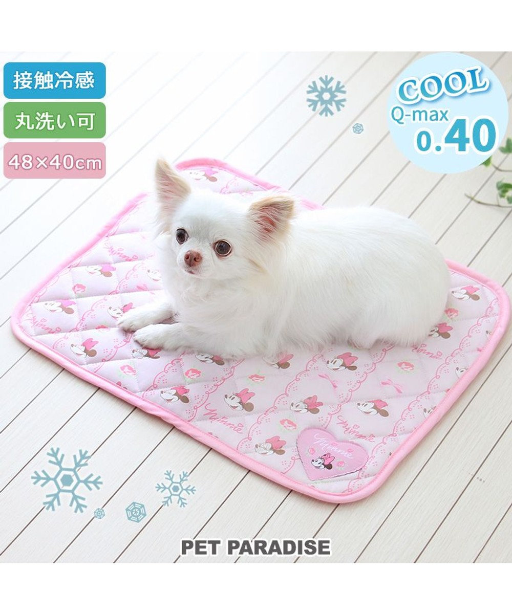 PET PARADISE ディズニー ミニーマウス レース クール マット 小型犬 48×40cm ピンク