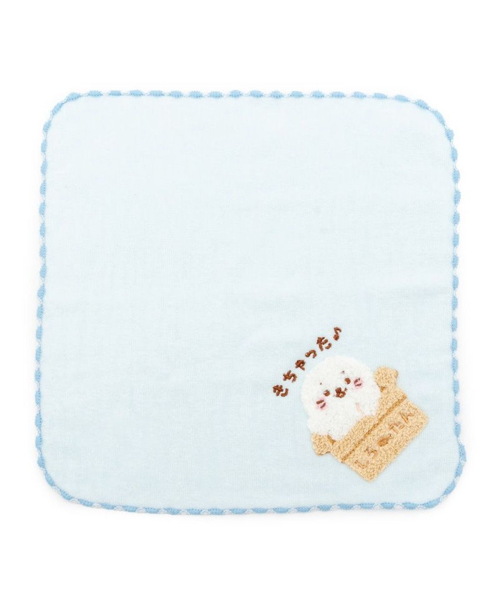 Mother garden しろたん ネット店限定 サガラ刺繍 ミニタオル  《青》 単品 ライトブルー