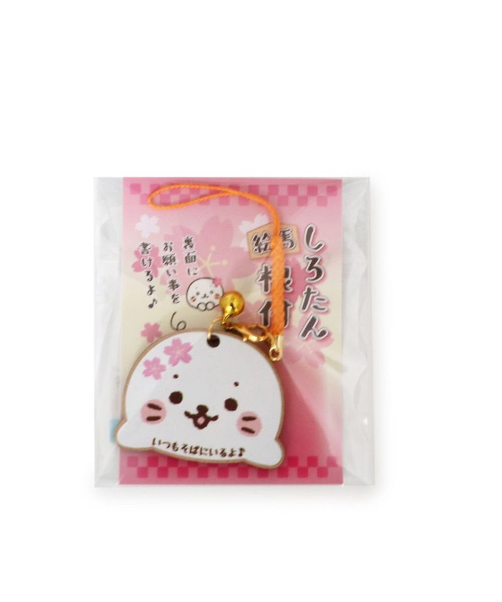 しろたん 木製絵馬 根付け 《顔ぼん》 単品 / Mother garden しろたん 木製絵馬 根付け 《顔ぼん》 単品 / Mother garden