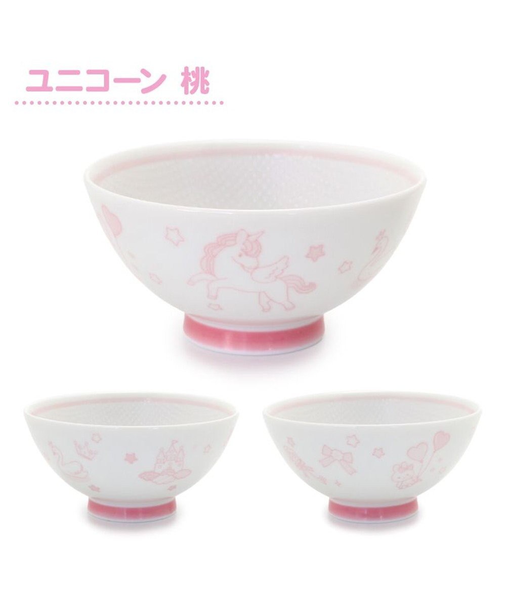 Mother garden マザーガーデン ユニコーン くっつきにくい ご飯茶碗 小盛 ピンク