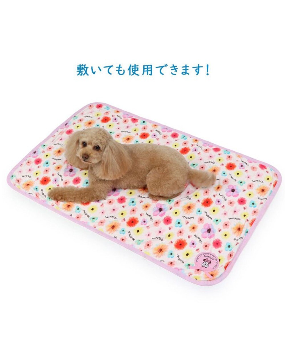 PET PARADISE ディズニー ミニーマウス 花柄 クールブランケット (90×60cm) 