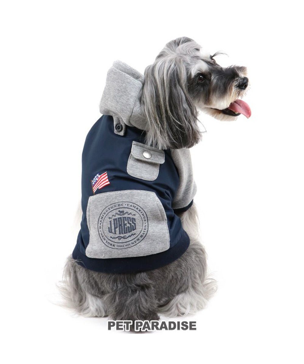 PET PARADISE 犬 服  J.PRESS パーカー 〔小型犬〕 ウィンド ポケット ネイビー 犬服 犬の服 犬 服 ペットウエア ペットウェア ドッグウエア ドッグウェア ベビー 超小型犬 小型犬 暖かい 紺（ネイビー・インディゴ）