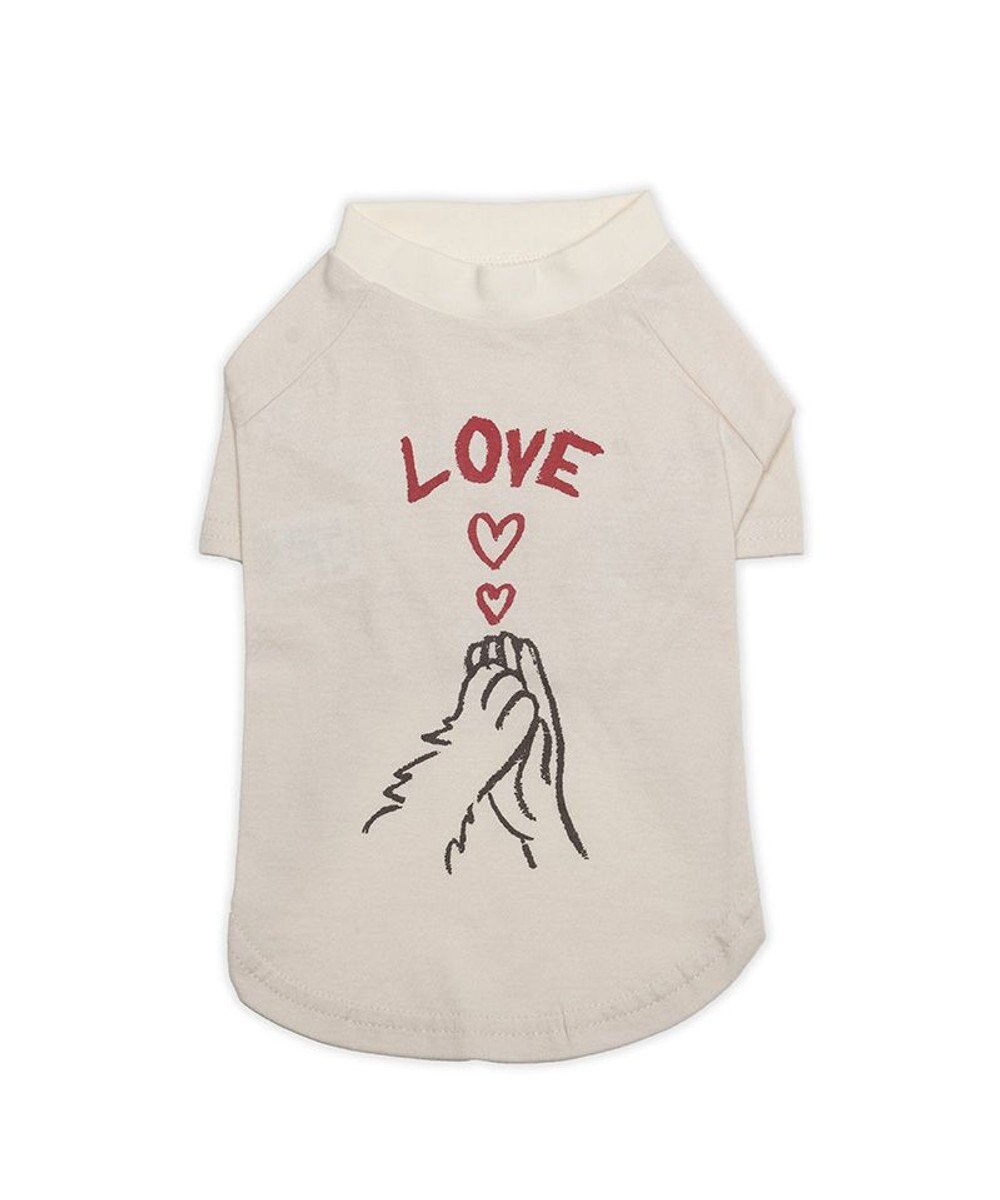 PET PARADISE ペットパラダイス Mai Kuraki　LOVE  ペットTシャツ 《ホワイト》 中型犬 