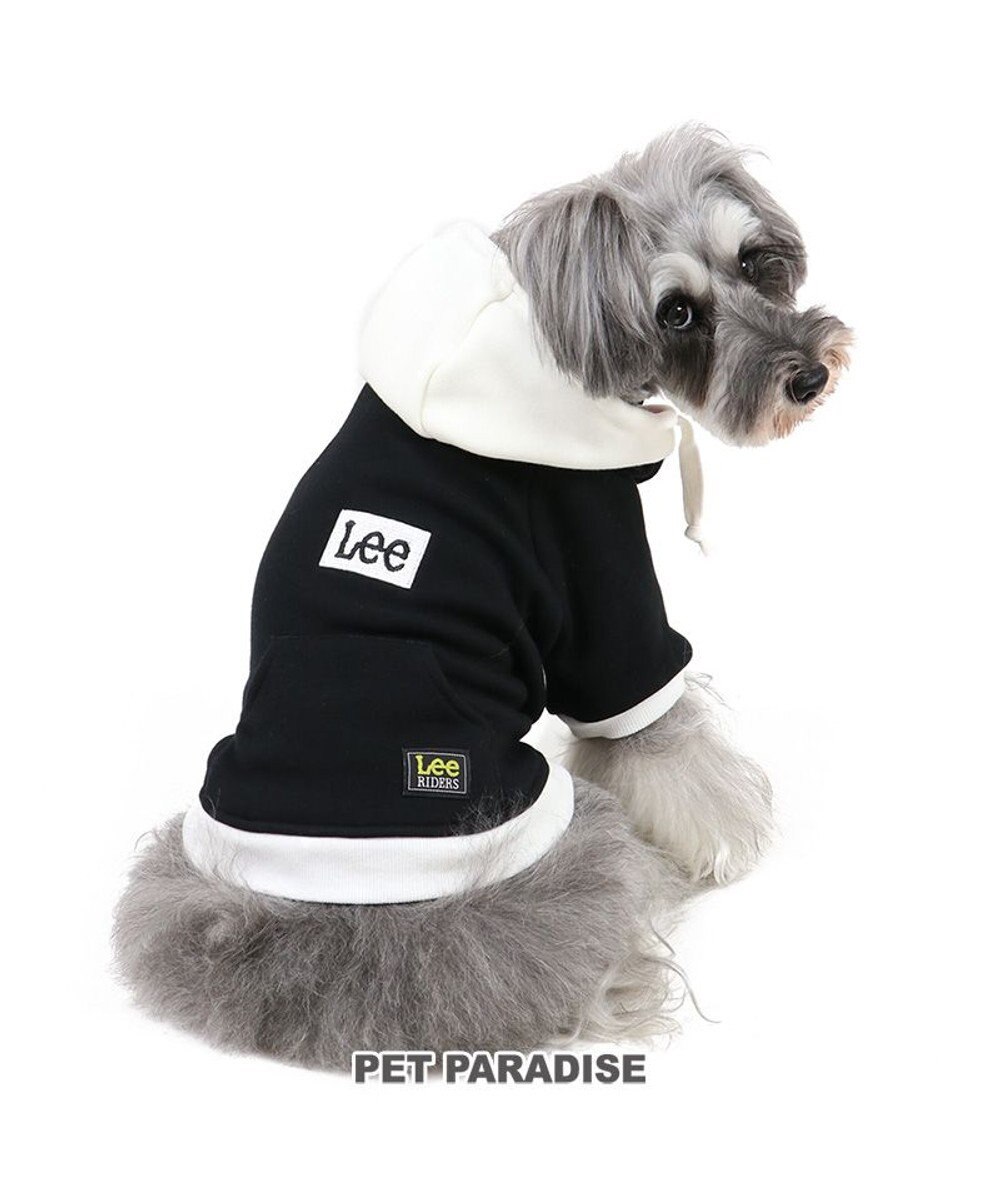 犬 服 Ｌｅｅ パーカー 【小型犬】 ロゴ 黒, 黒, ３Ｓ