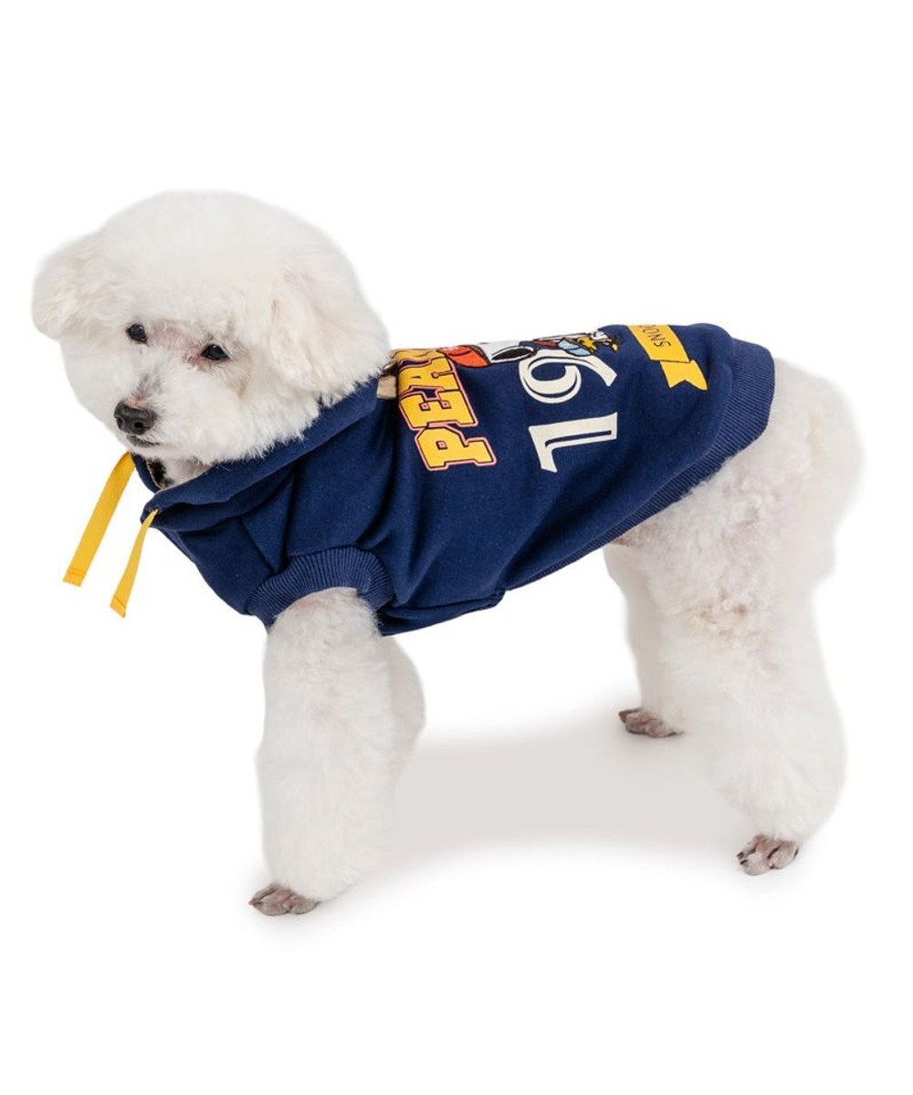 PET PARADISE スヌーピー カレッジロゴ パーカー 《ネイビー》 小型犬
