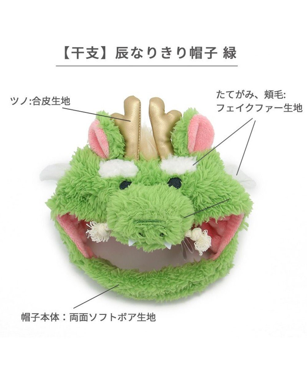 PET PARADISE ペットパラダイス 干支帽子 辰  《グリーン》 中型犬 大型犬