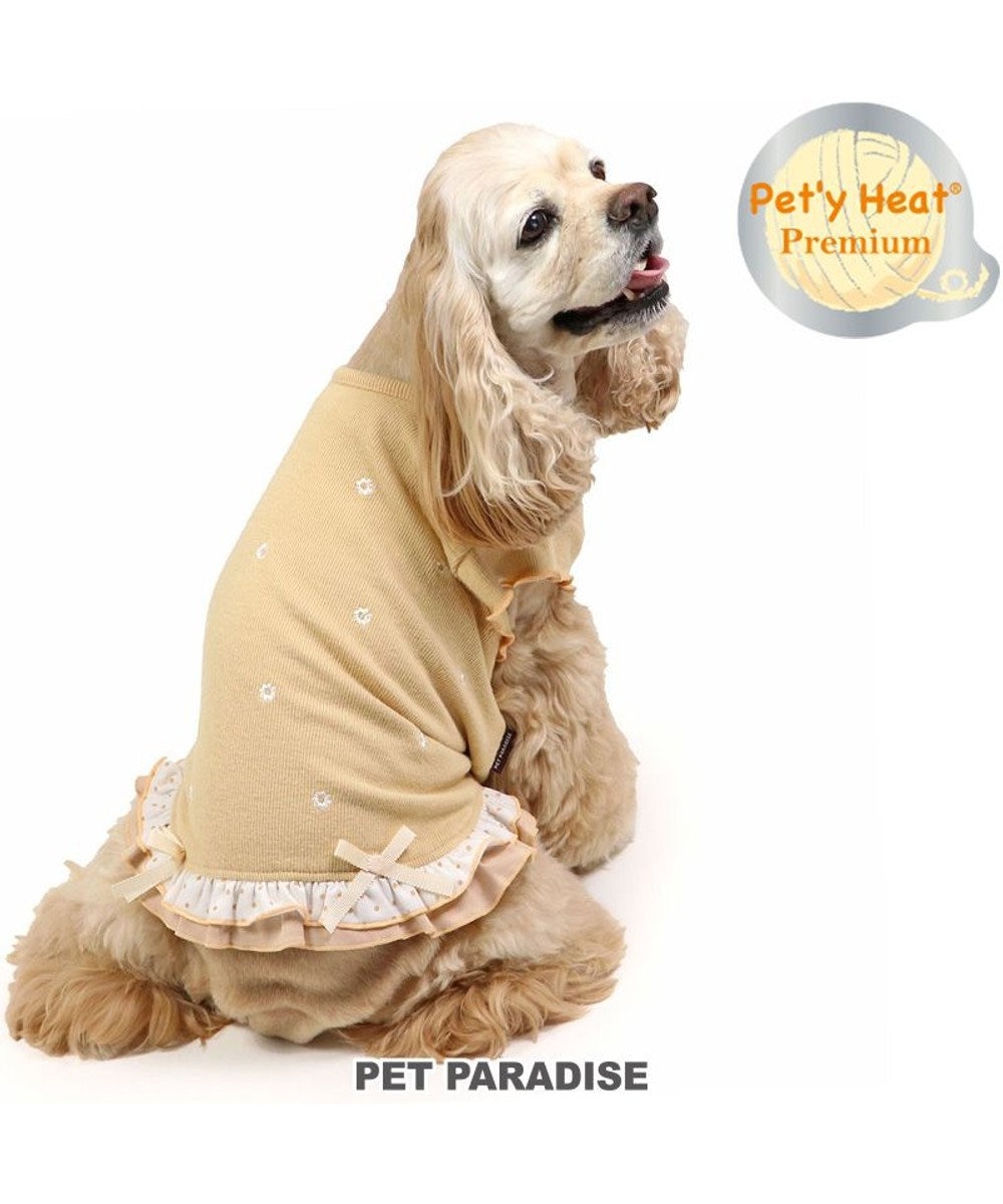 PET PARADISE ペットパラダイス  ペティヒート プレミアム Tシャツ 《花刺繍柄》 中型犬 大型犬 花刺繍柄
