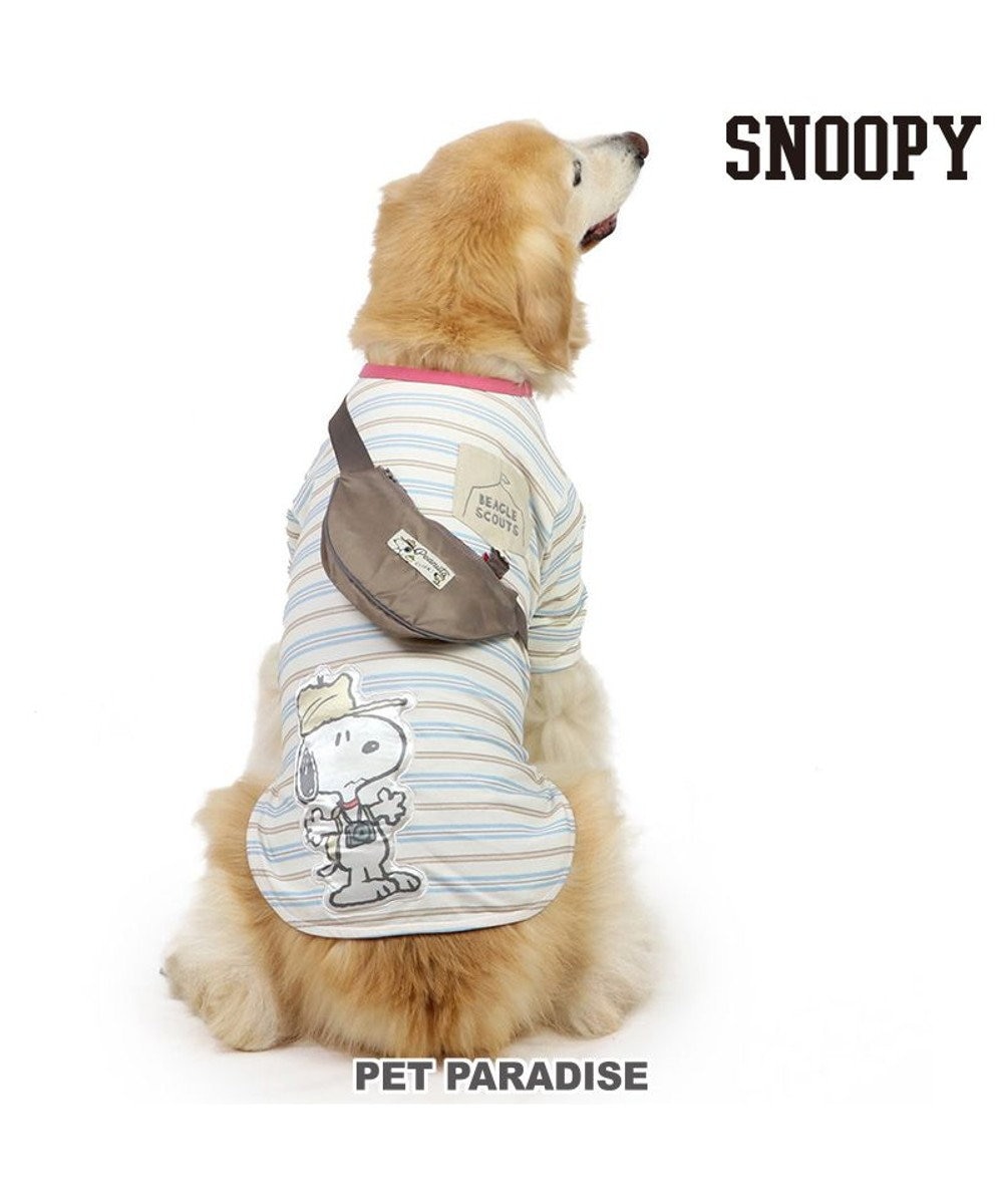 PET PARADISE スヌーピー お揃いTシャツ マルチボーダー 《ホワイト》 中型犬 大型犬 ホワイト