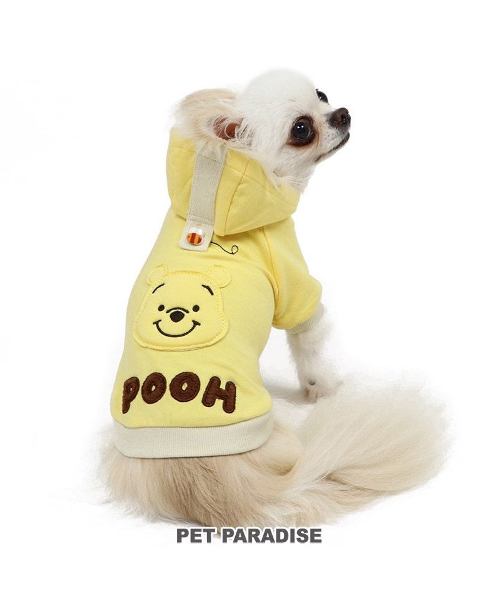 PET PARADISE 犬 服 ディズニー くまのプーさん パーカー 【小型犬】 顔 ワッペン 黄