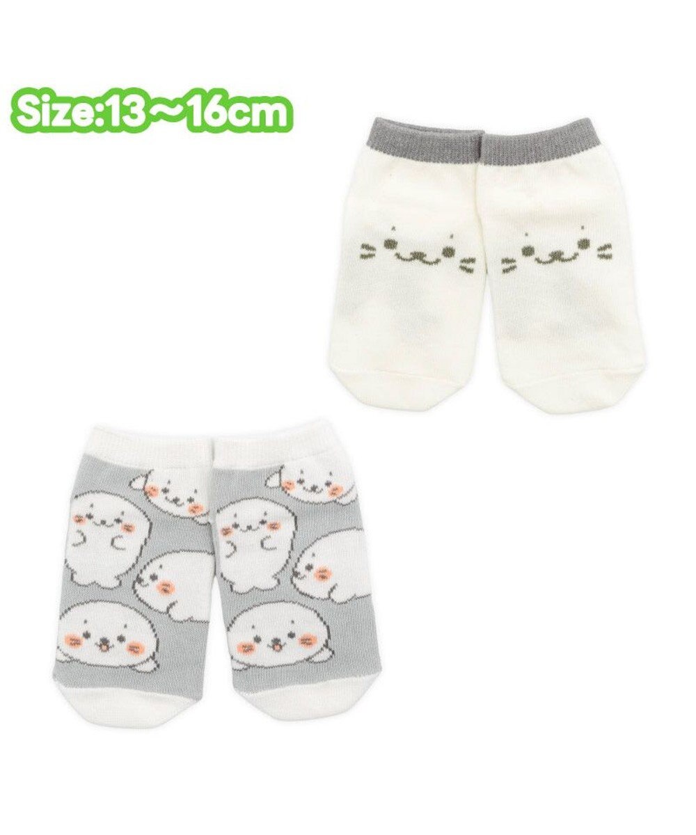 Mother garden しろたん スニーカー丈ソックス 2足セット 《顔ぼん・いっぱいいるよ》 13～16cm/17～20cm 