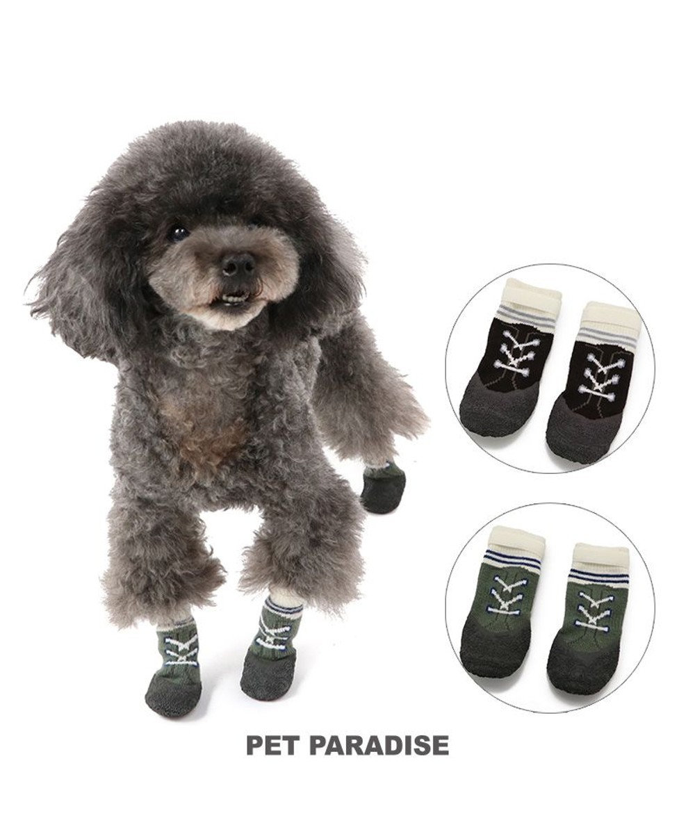 PET PARADISE 犬 靴 靴下 フィットシューズ 【３Ｓ】 グリーン ブラウン グリーン