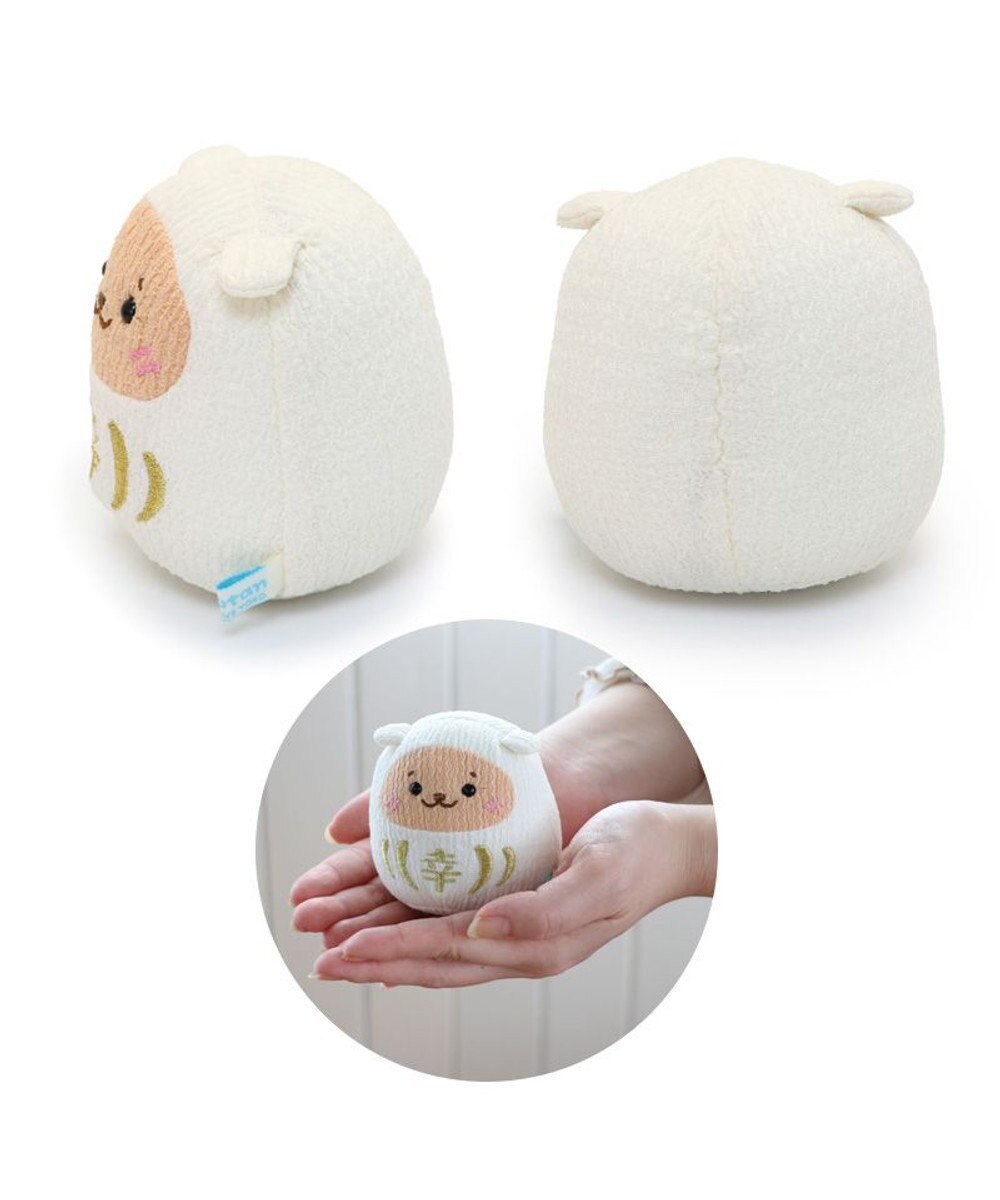 Mother garden しろたん 手のり ちりめん だるま マスコット ちびちびマスコット 8cm 【単品】