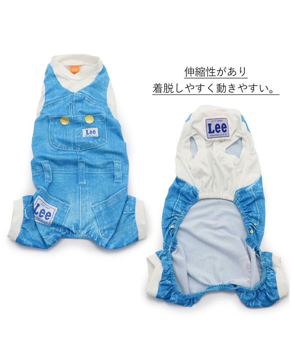 PET PARADISE Ｌｅｅ つなぎ風  ロンパース 【小型犬】《ブルー/オレンジ》クールマックスエコメイド 