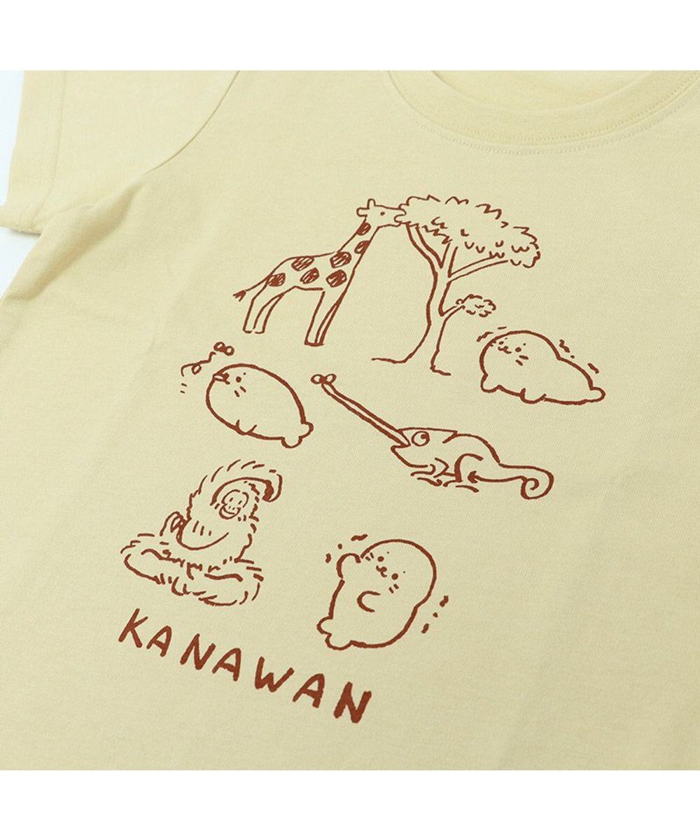 しろたん Ｔシャツ 半袖 《KANAWAN柄》 ベージュ色 サイズ 100 120 140 子供 キッズ キャラクター アザラシ あざらし かわいい  男女兼用 女の子 男の子 マザーガーデン, ベージュ, 衣類100