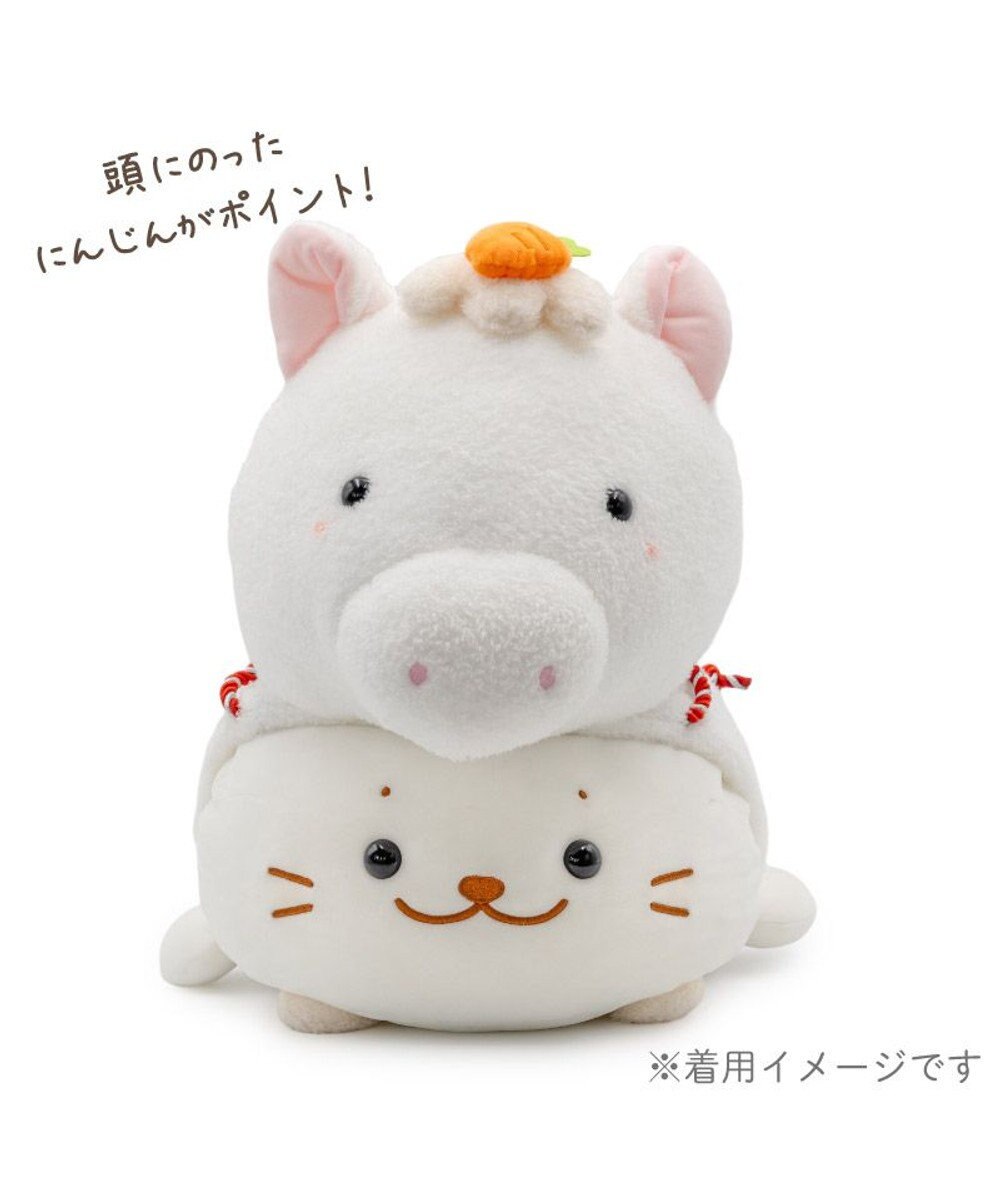 Mother garden しろたん 午年 抱き枕カバー 55cm用 《白》 単品 