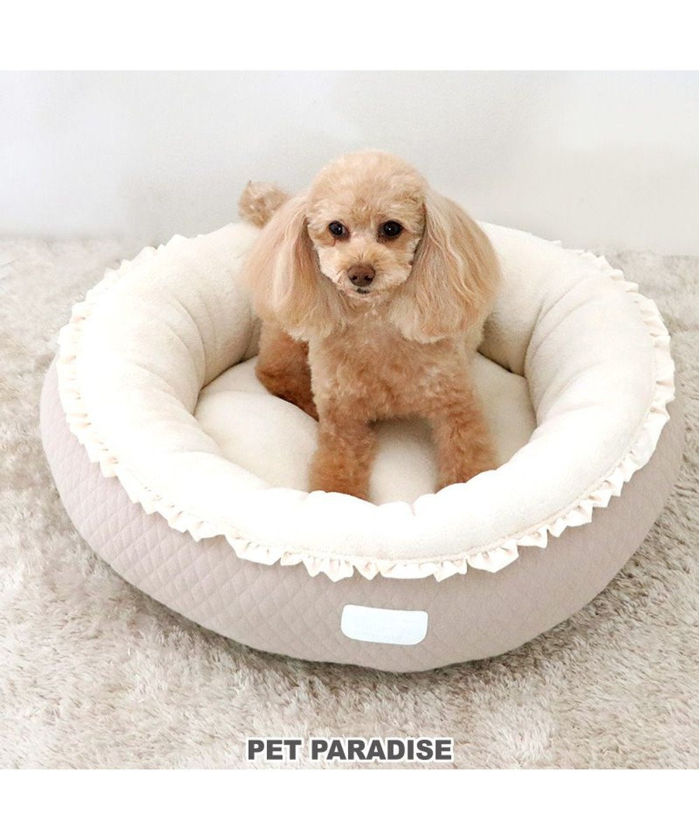 PET PARADISE ペットパラダイス　レースキルトカドラー 小型犬 ベージュ