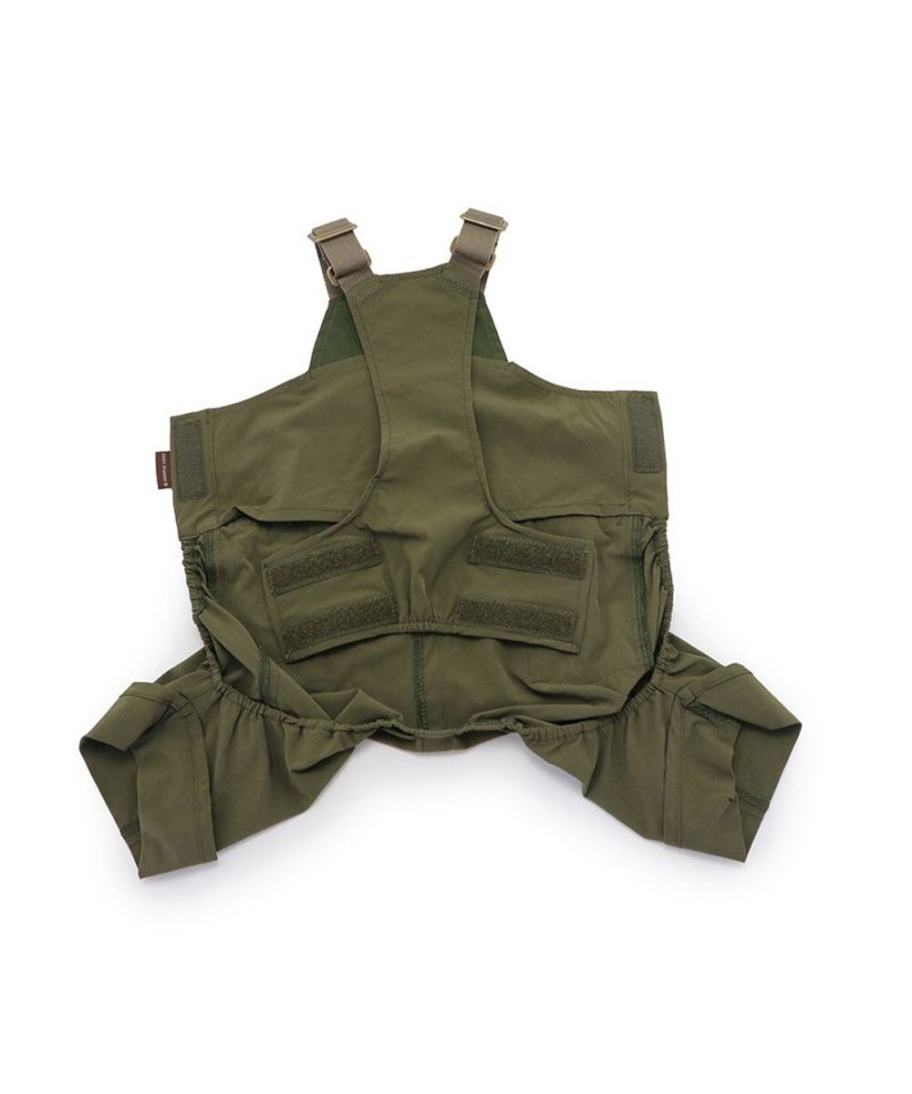 PET PARADISE ペットパラダイス オーバーオール ミリタリ カーキ 【小型犬】 