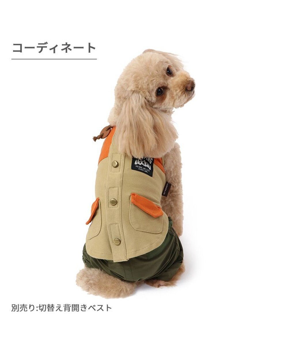 PET PARADISE ペットパラダイス オーバーオール ミリタリ カーキ 【小型犬】 