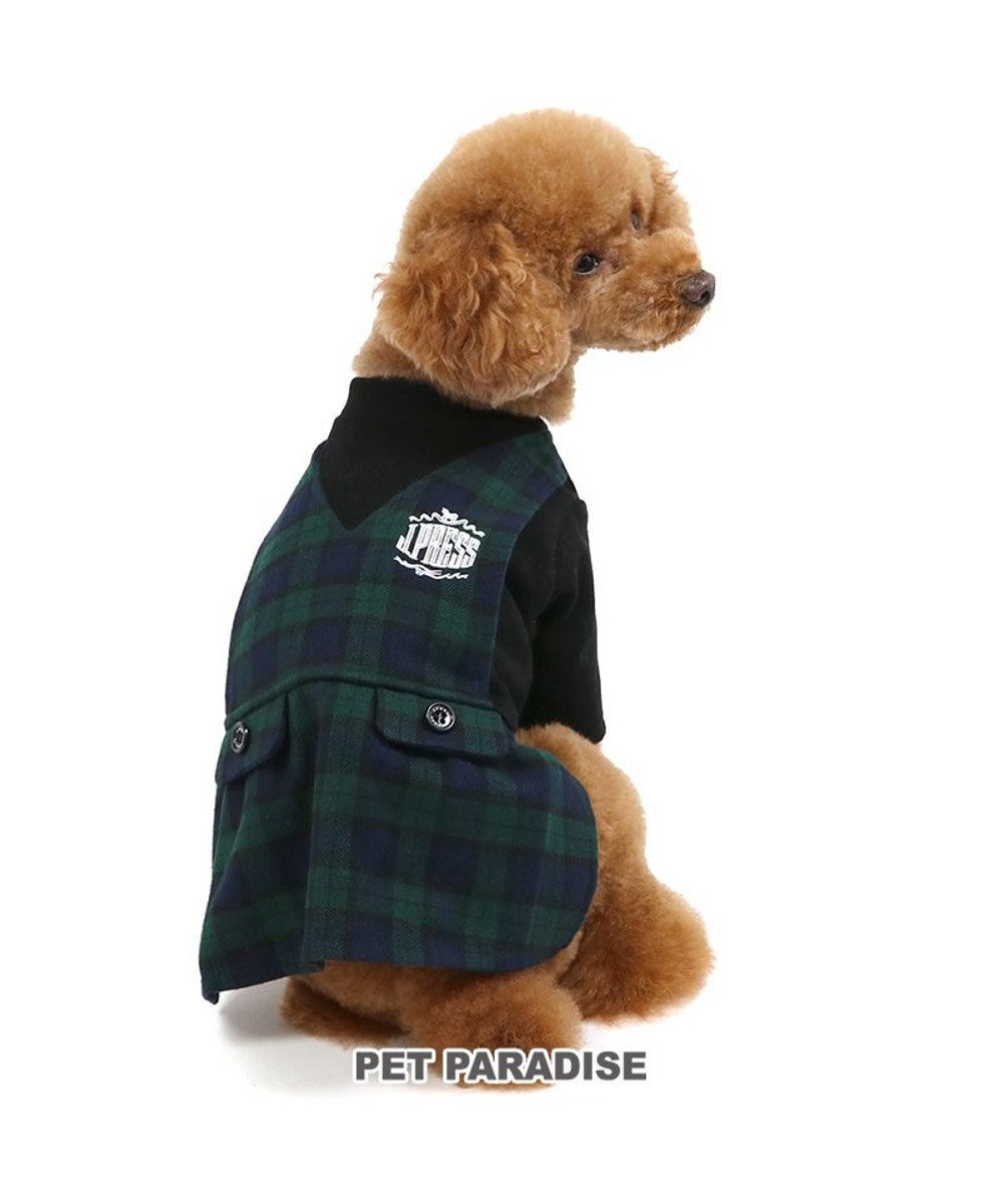 PET PARADISE J.PRESS スカートつなぎ ブラックウォッチ 小型犬 -