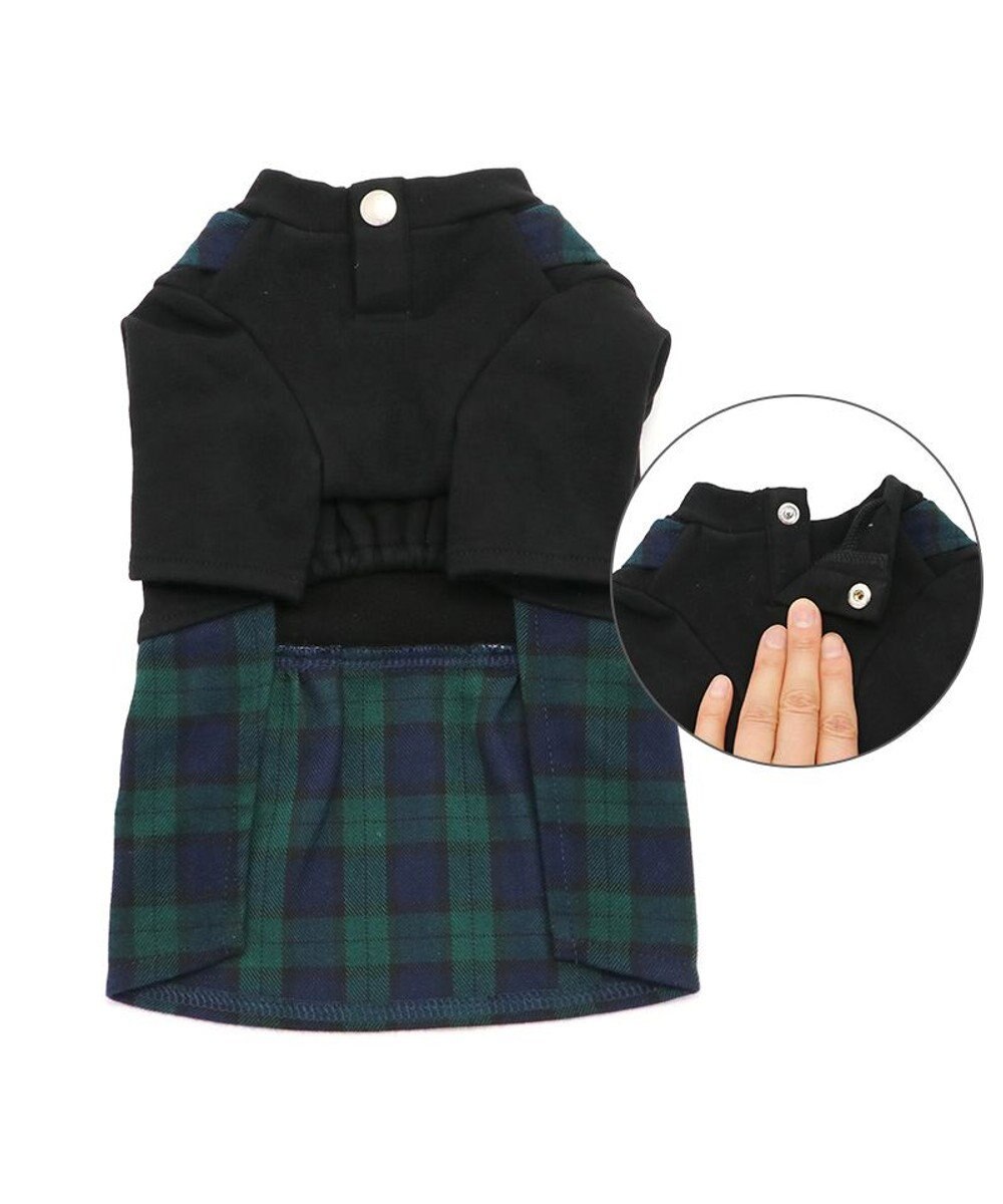 PET PARADISE J.PRESS スカートつなぎ ブラックウォッチ 小型犬 