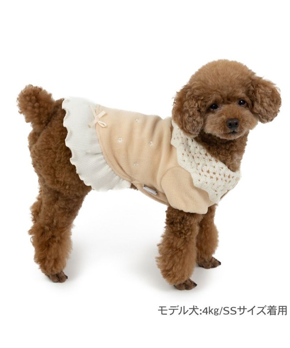 PET PARADISE ペットパラダイス ワンダフルストレッチ フリース 《お花刺繍》 小型犬 