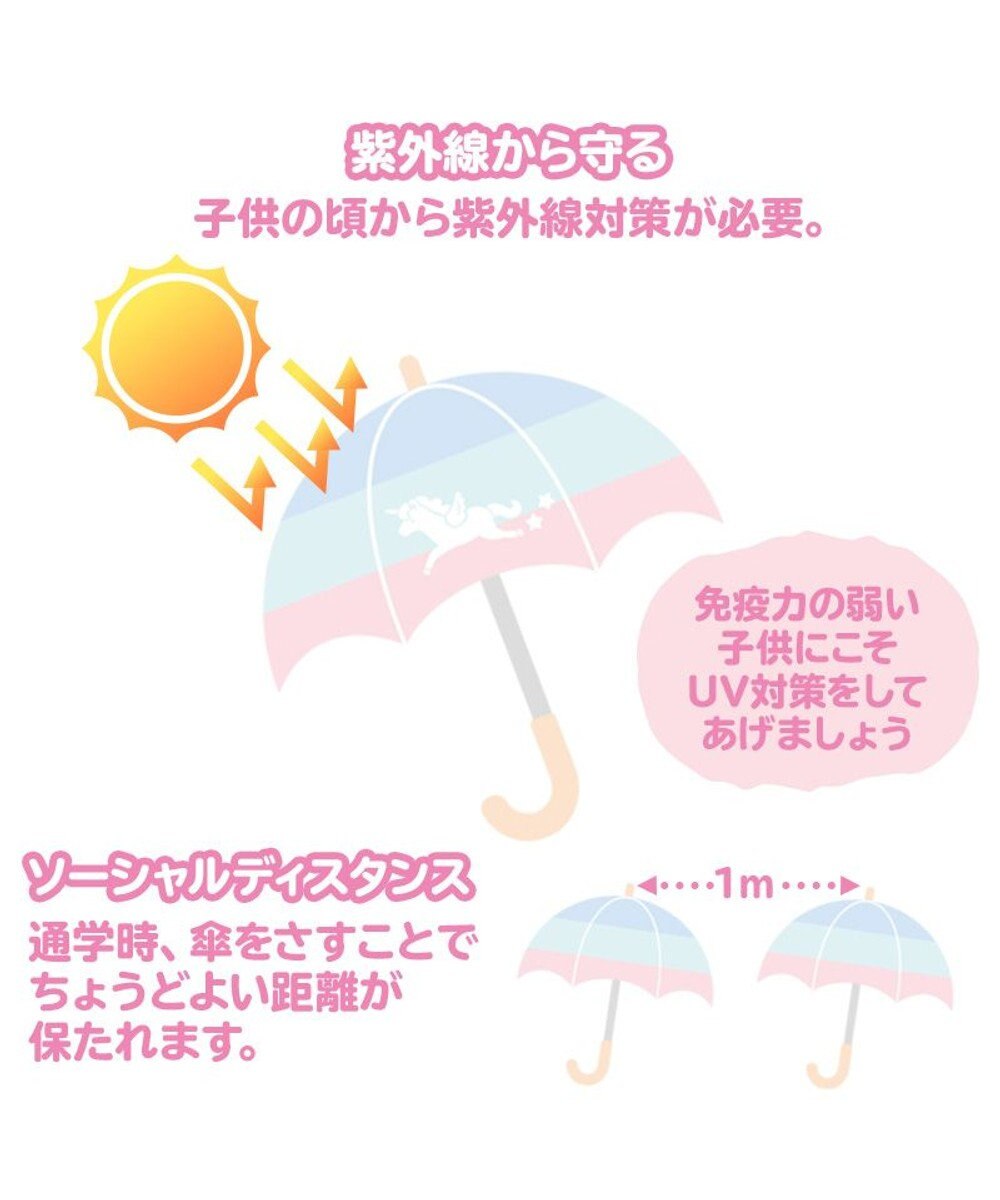 Mother garden マザーガーデン ユニコーン 子供用 晴雨兼用 折畳み傘   《レインボー柄》 50cm 