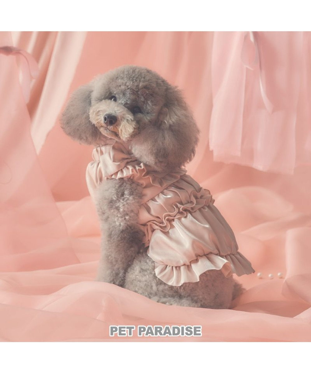 PET PARADISE cherircouture リボン ギャザーベスト 《ピンク》 小型犬 ピンク