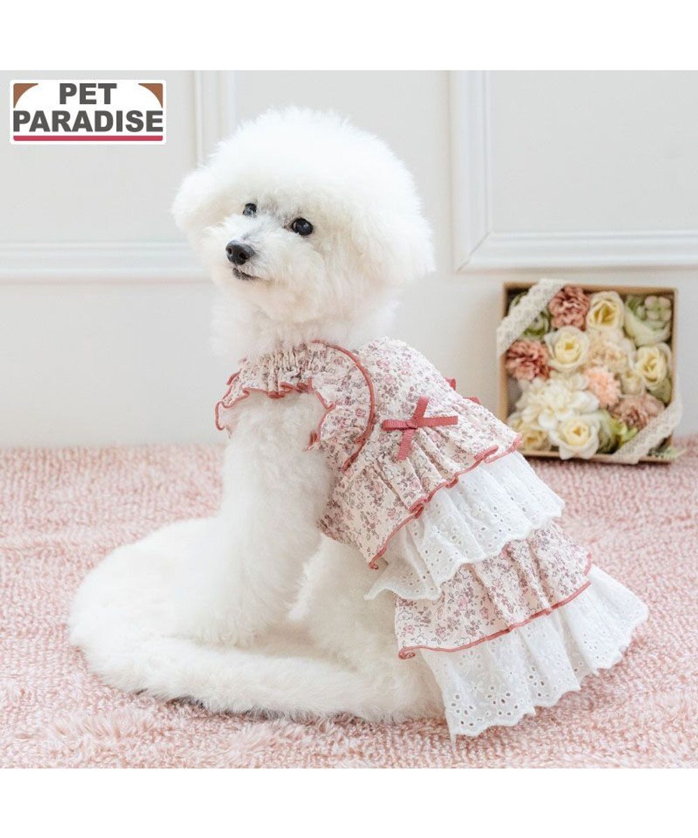 PET PARADISE ペットパラダイス 小花 ふりふり ワンピース 小型犬 