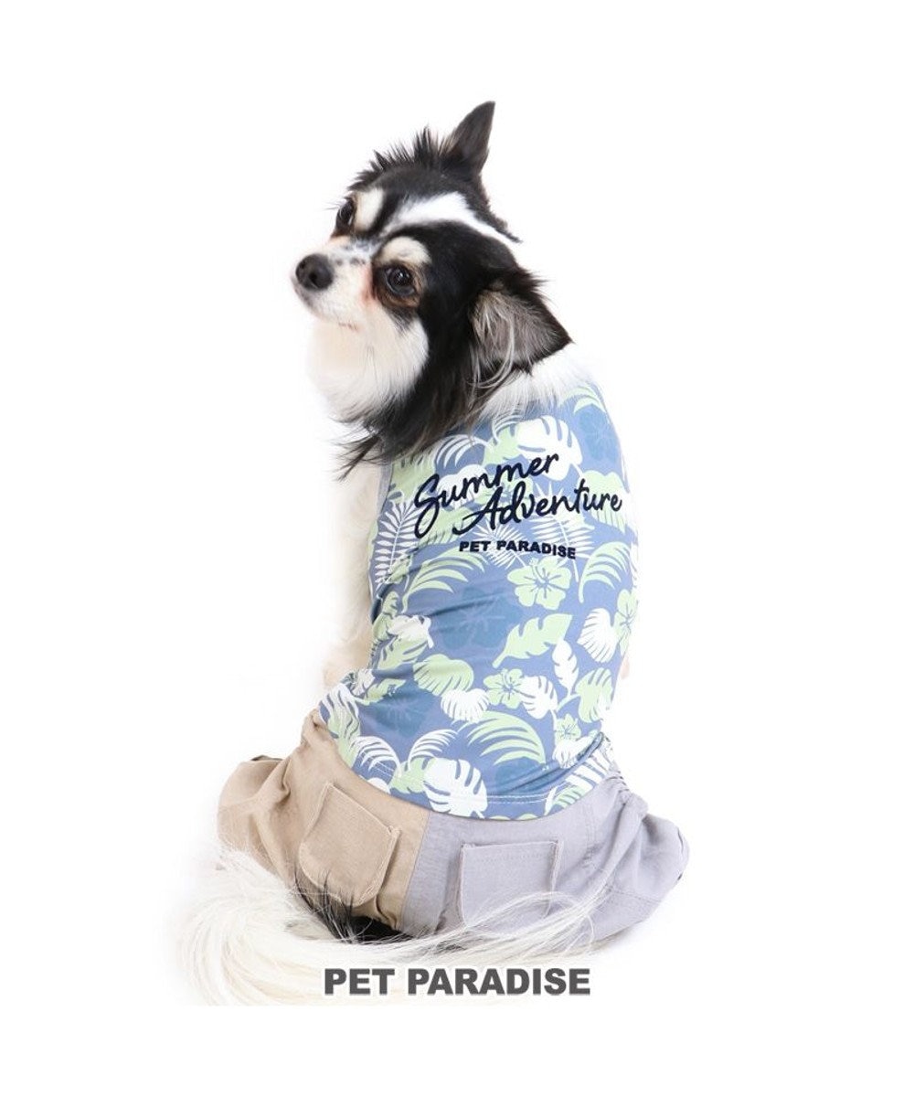 PET PARADISE 犬服 犬 服 ペットパラダイス ボタニカル パンツつなぎ  クールマックス〔小型犬〕 紺（ネイビー・インディゴ）