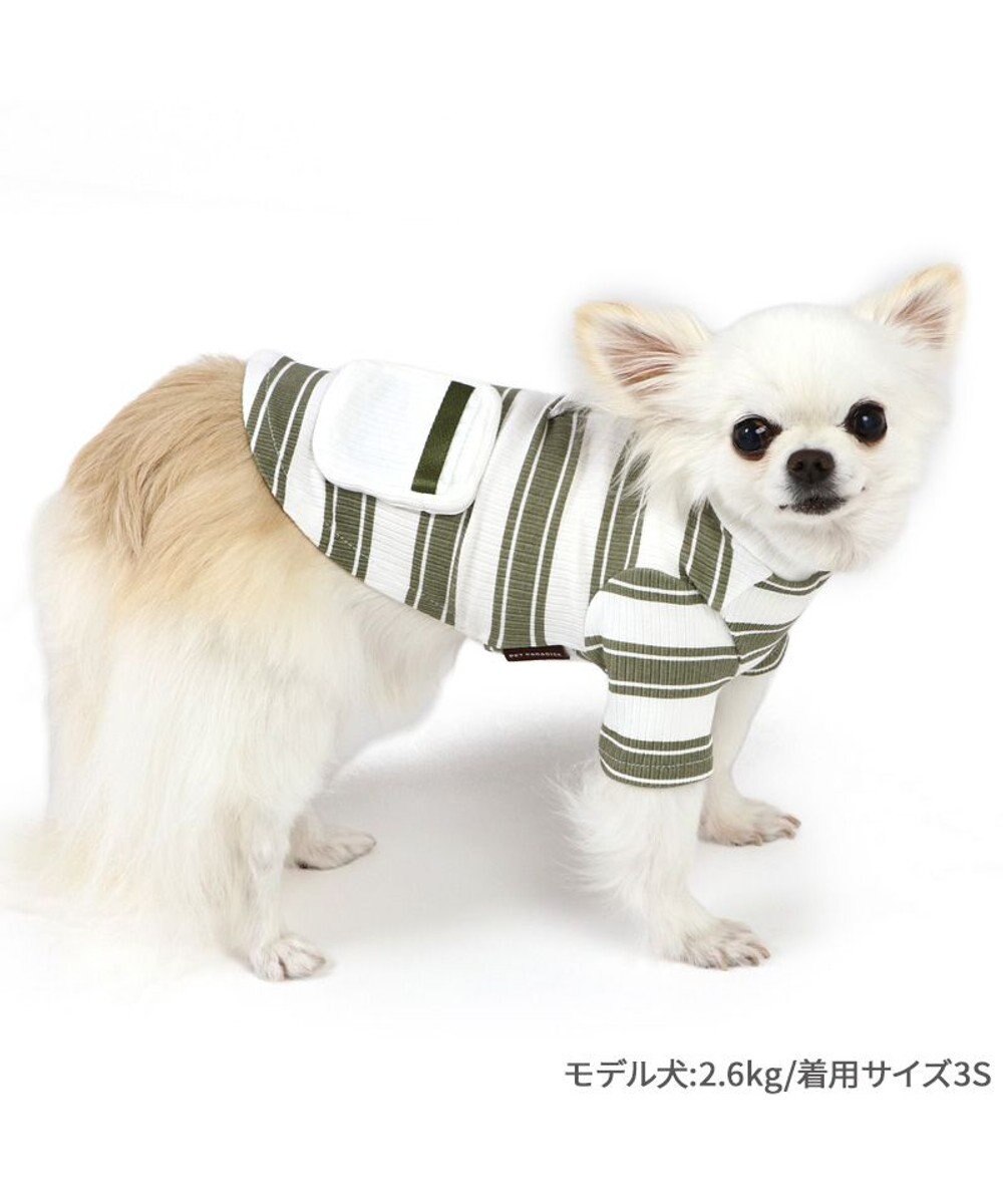 PET PARADISE ペットパラダイス 縞のびのびリブＴシャツ 小型犬 