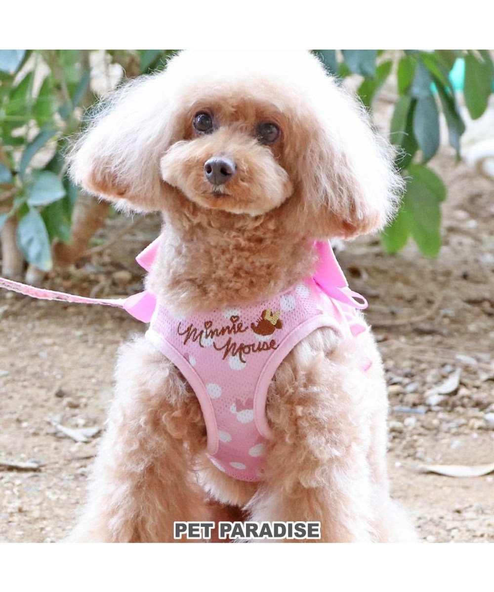 PET PARADISE 犬 ハーネス ディズニー ミニーマウス メッシュ ベスト ハーネス 【４Ｓ~３Ｓ】 ピンク 水玉 -