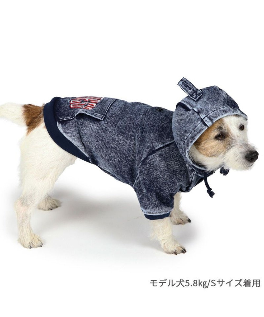 いぬ J.PRESS デニム風 ロゴパーカー 小型犬 / PET PARADISE | 【通販