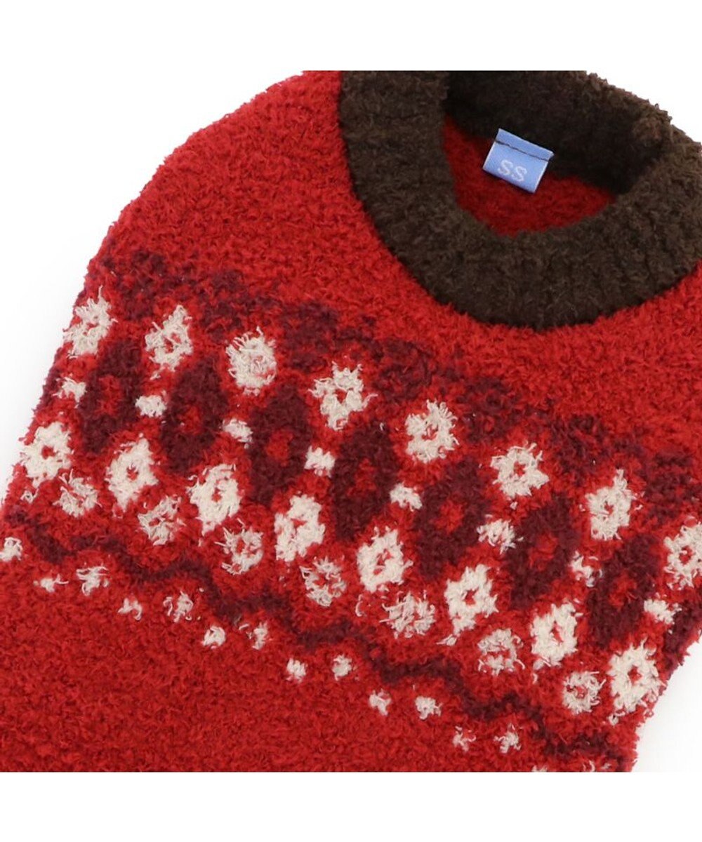 PET PARADISE ペットパラダイス ニット ノルディク柄  《レッド》 中型犬 大型犬 