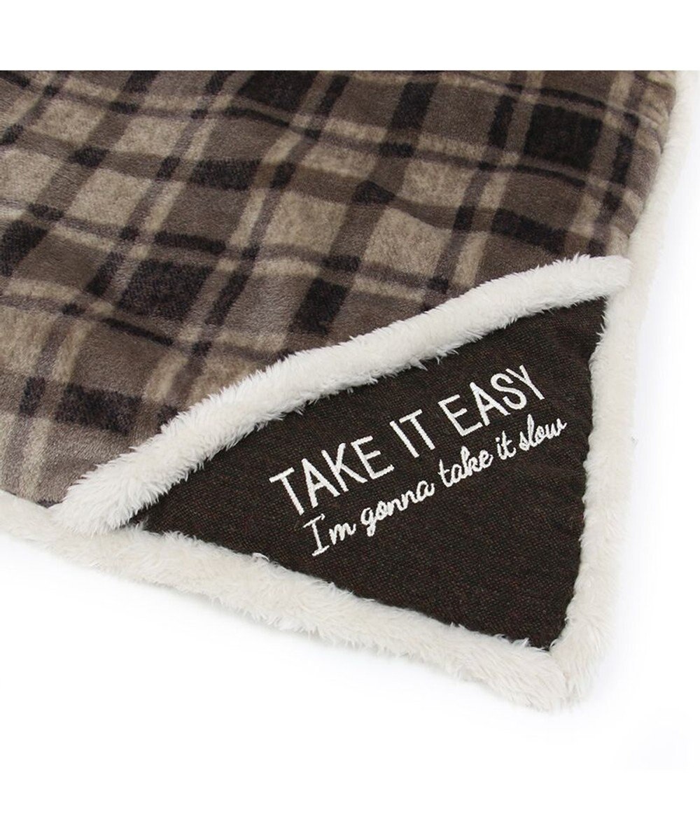 PET PARADISE ペットパラダイス 遠赤外線 ボアマット 《 チェック柄 》 (80×60cm) 