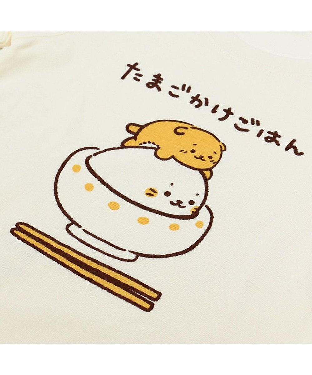 しろたん ｔシャツ 半袖 たまごかけごはん柄 オフホワイト色 サイズ 100 1 140 子供 キッズ キャラクター アザラシ あざらし かわいい 男女兼用 女の子 男の子 マザーガーデン Mother Garden 通販 雑貨とペット用品の通販サイト マザーガーデン ペット