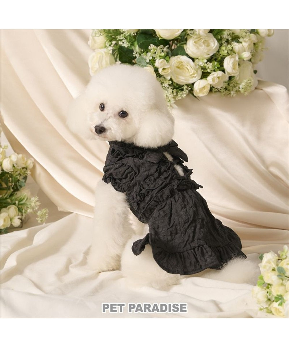 PET PARADISE cherircouture フリルリボン ワンピース 《ブラック》 小型犬 ブラック