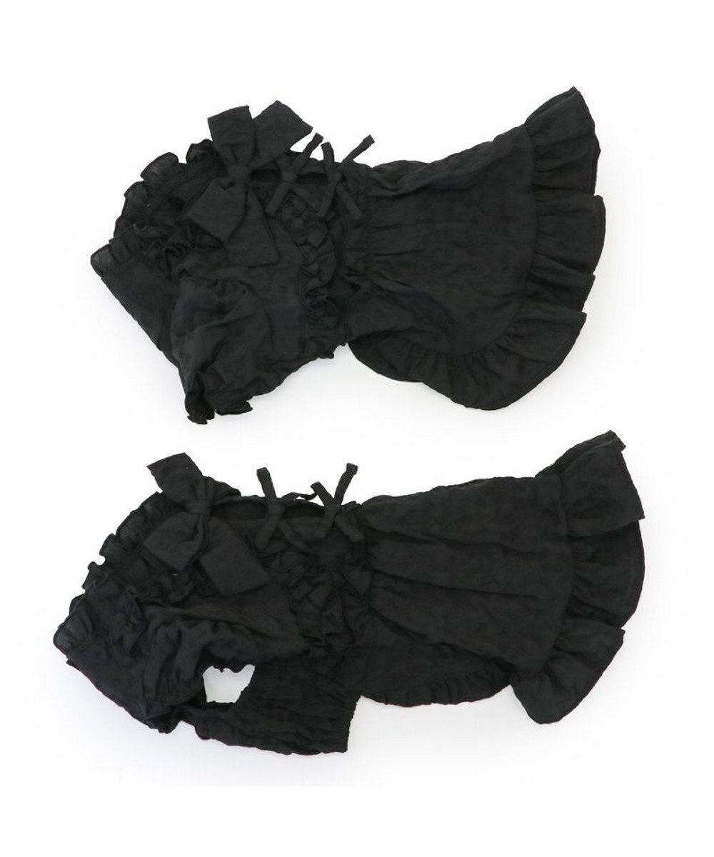 PET PARADISE cherircouture フリルリボン ワンピース 《ブラック》 小型犬 