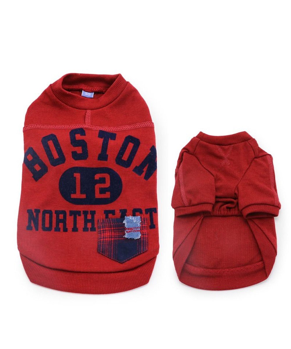 PET PARADISE 犬 服 Tシャツ 【小型犬】 プレミアム ペティーヒート カレッジ 赤 