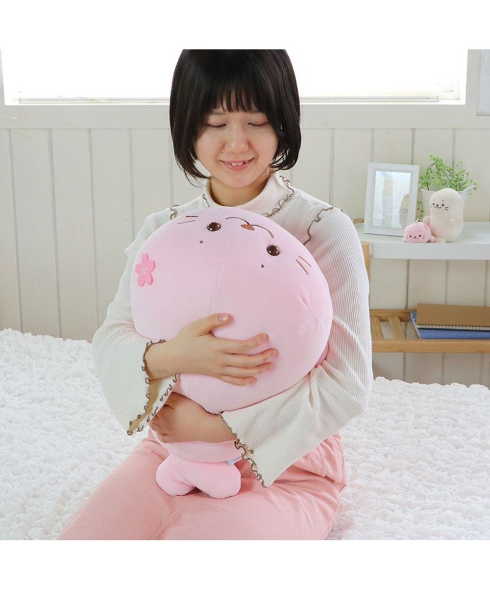 Mother garden しろたん 桜色 ふわもち 抱き枕 ぬいぐるみ 小 55cm 