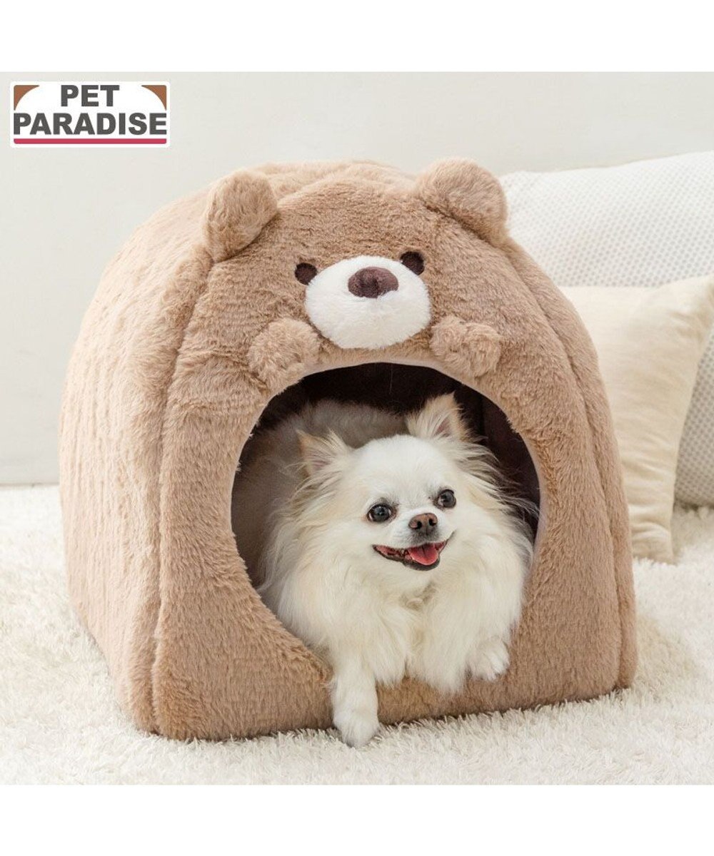 PET PARADISE ペットパラダイス くまちゃん ハウス 《お座り柄》 ブラウン