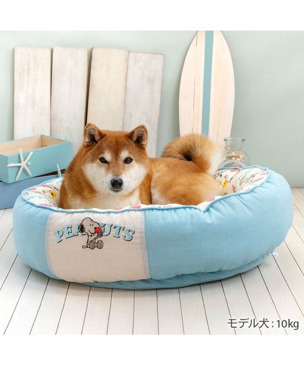 PET PARADISE スヌーピー クールカドラー 《アイス柄》 丸型 Ｌ 