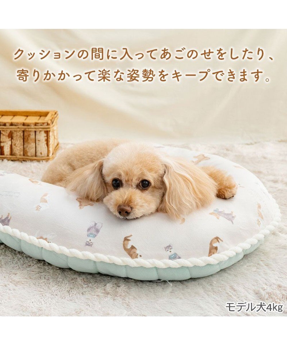 PET PARADISE ペットパラダイス makokoro Ｕ字クッション 《犬柄》 