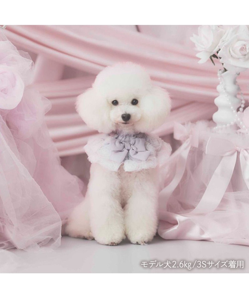 PET PARADISE cherircouture ビッグリボン スタイ 《グレー》 小型犬 
