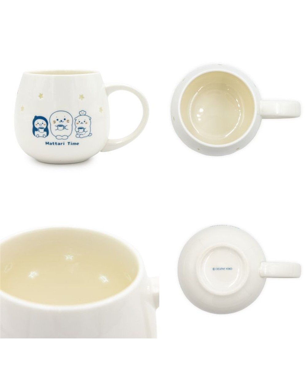 Mother garden しろたん 蛍焼きマグカップ 450mL 《お友達 まったりタイム》単品 
