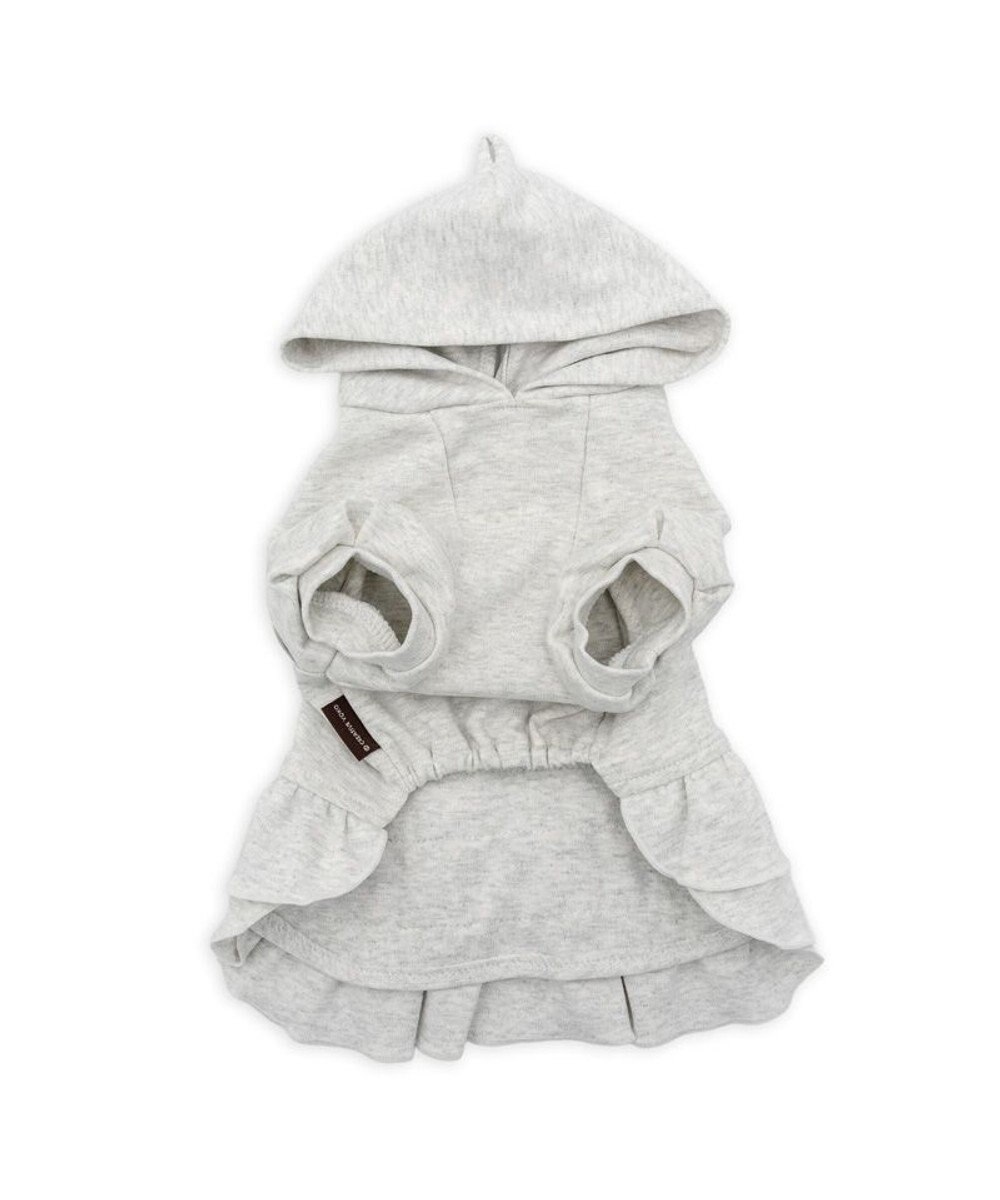 PET PARADISE ペットパラダイス フリルフーディー 《グレー》 小型犬 