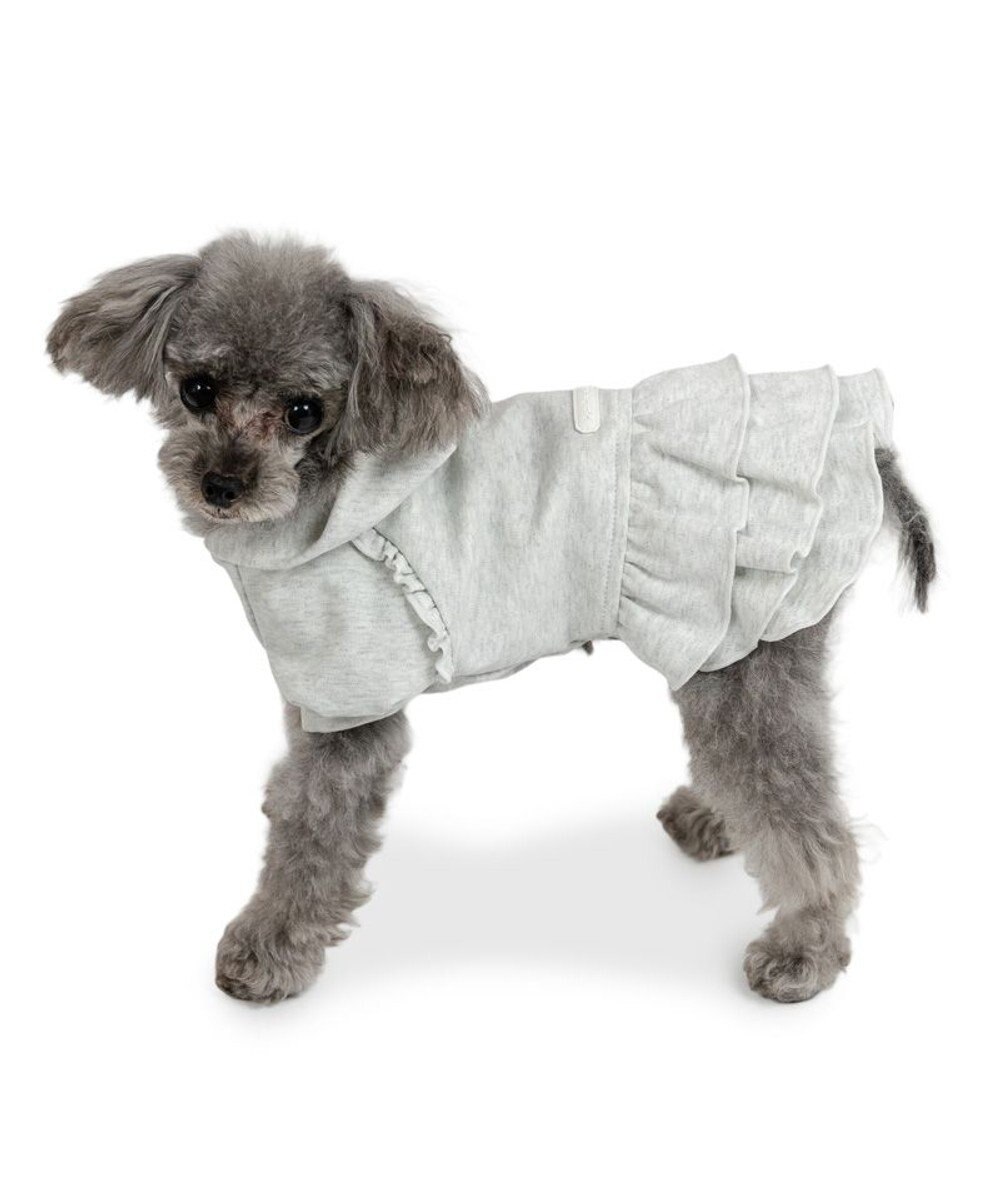 PET PARADISE ペットパラダイス フリルフーディー 《グレー》 小型犬 